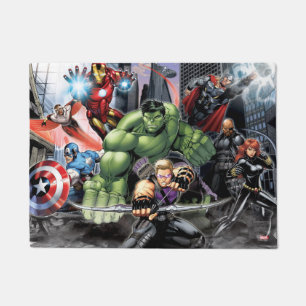 Avengers Defending City Doormat