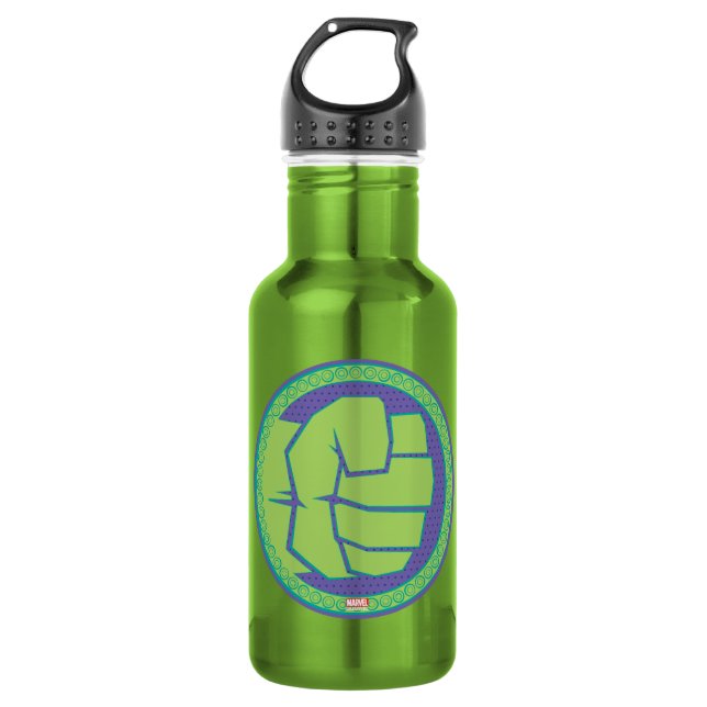 Avengers | Dotted Hulk Logo 532 Ml Water Bottle (Front)