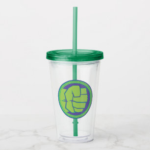 Avengers Dotted Hulk Logo Acrylic Tumbler