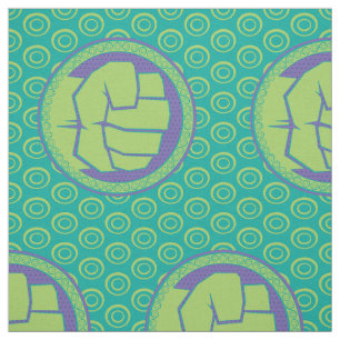 Avengers   Dotted Hulk Logo Fabric
