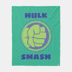 Avengers Dotted Hulk Logo Fleece Blanket