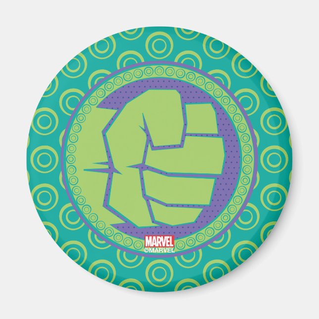 Avengers | Dotted Hulk Logo Magnet (Front)