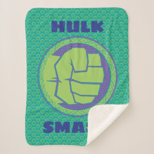 Avengers Dotted Hulk Logo Sherpa Blanket