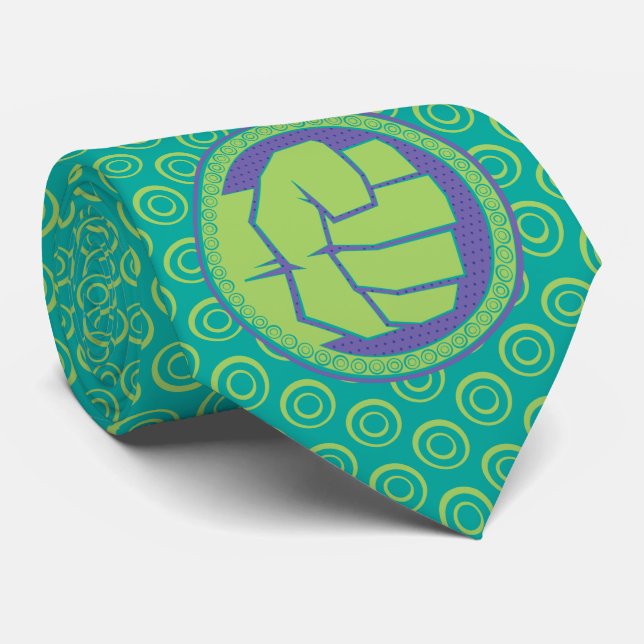 Avengers | Dotted Hulk Logo Tie (Rolled)