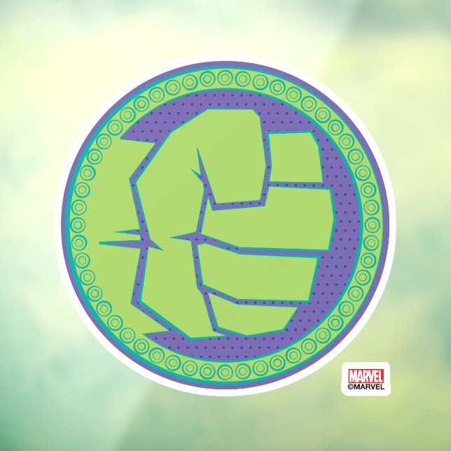Avengers | Dotted Hulk Logo Window Cling (Sheet 3)