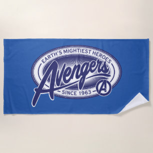 Avengers Earth's Mightiest Heroes Avengers Badge Beach Towel