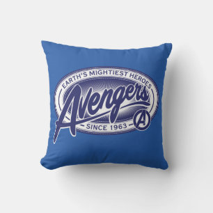 Avengers Earth's Mightiest Heroes Avengers Badge Throw Pillow
