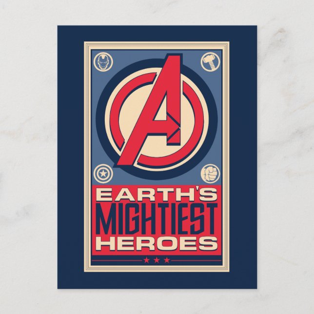 Avengers - Earth's Mightiest Heroes Postcard (Front)