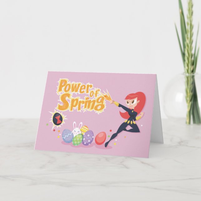Avengers Easter | Black Widow - Power of Spring Card (Front)