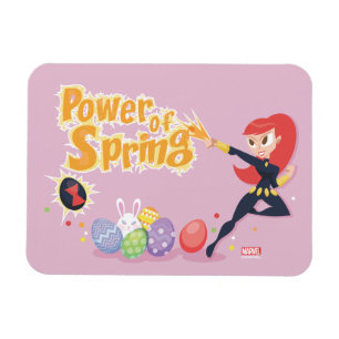 Avengers Easter Black Widow - Power of Spring Magnet