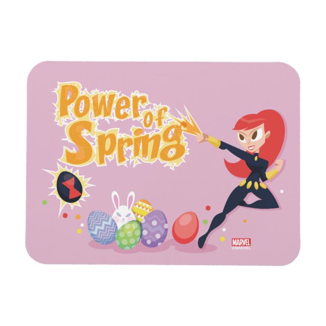Avengers Easter | Black Widow - Power of Spring Magnet (Horizontal)