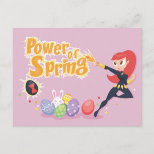 Avengers Easter Black Widow - Power of Spring Postcard