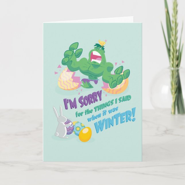 Avengers Easter | Hulk - Sorry Card (Front)