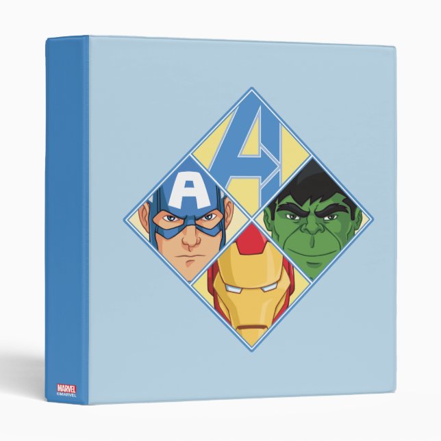 Avengers Face Badge Binder (Front/Spine)