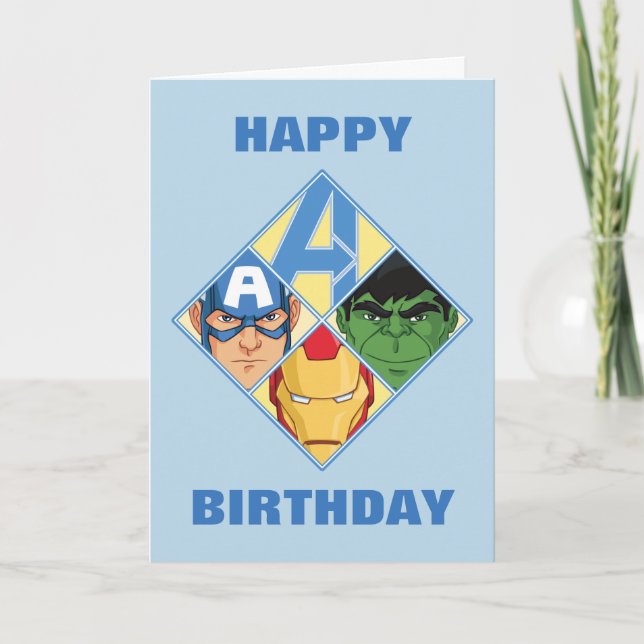 Avengers Face Badge Card (Front)
