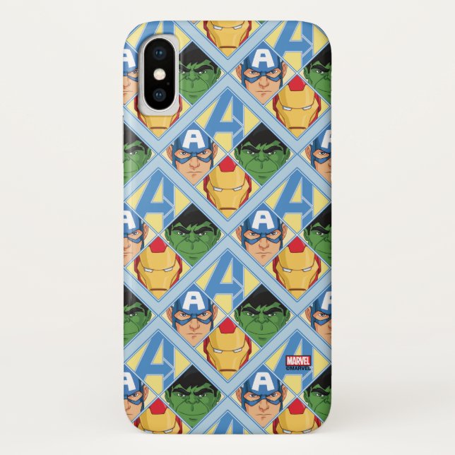 Avengers Face Badge Case-Mate iPhone Case (Back)