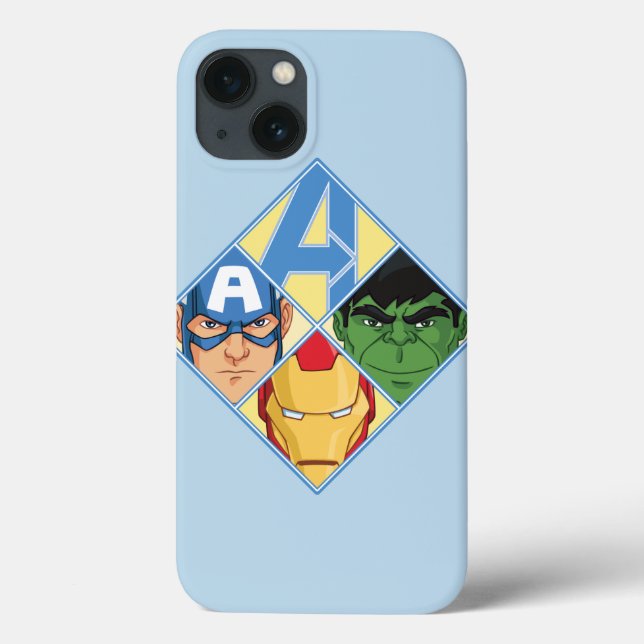 Avengers Face Badge Case-Mate iPhone Case (Back)