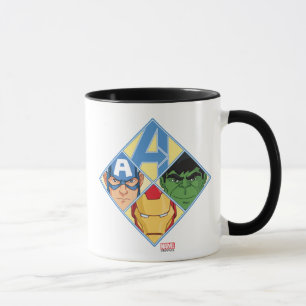 Avengers Face Badge Mug
