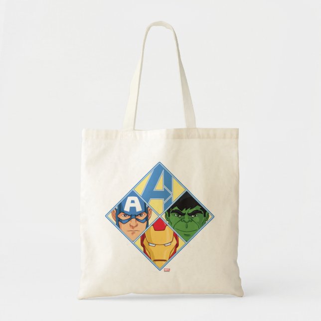 Avengers Face Badge Tote Bag (Front)