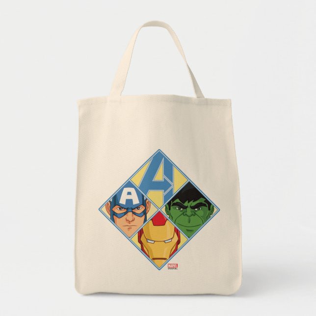 Avengers Face Badge Tote Bag (Front)