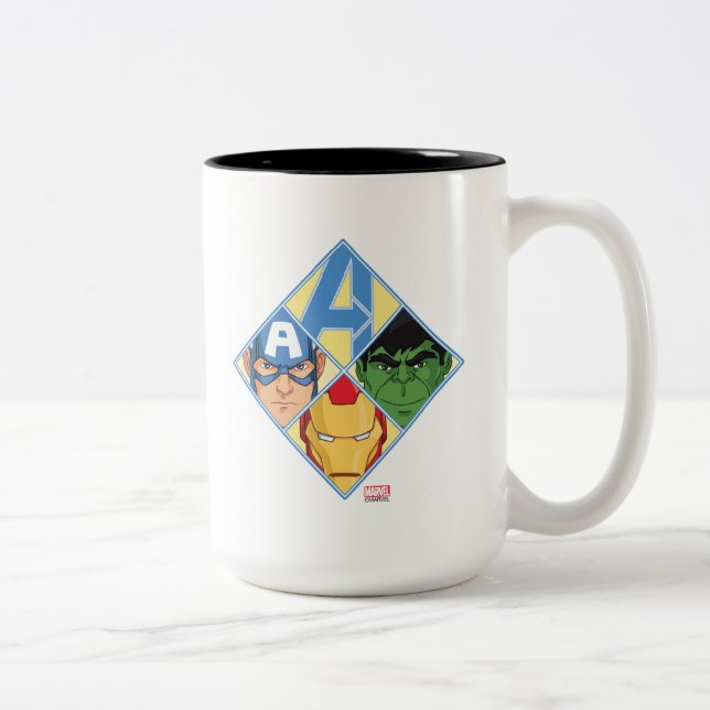 Avengers Face Badge Two-Tone Coffee Mug (Right)