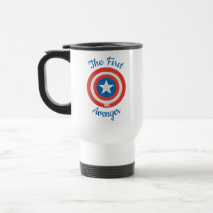 Avengers Floral Captain America Logo Travel Mug