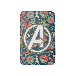 Avengers Floral Paisley Avengers Logo Bath Mat
