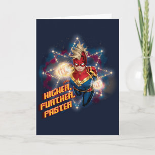 Avengers   Glowing Stars Captain Marvel Graphic Card