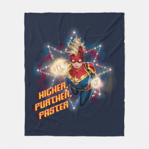 Avengers Glowing Stars Captain Marvel Graphic Fleece Blanket