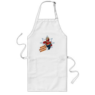 Avengers Glowing Stars Captain Marvel Graphic Long Apron