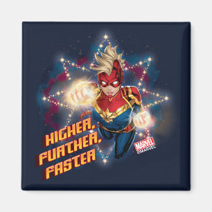 Avengers Glowing Stars Captain Marvel Graphic Magnet