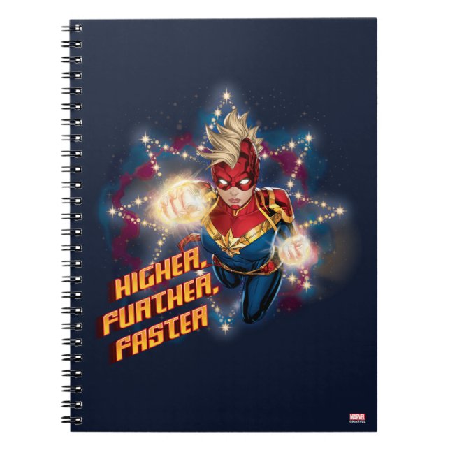 Avengers | Glowing Stars Captain Marvel Graphic Notebook (Front)