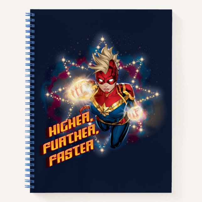 Avengers | Glowing Stars Captain Marvel Graphic Notebook (Front)