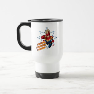 Avengers Glowing Stars Captain Marvel Graphic Travel Mug