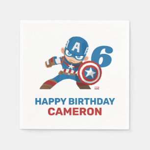 Avengers Guri Hiru Captain America Birthday Napkin