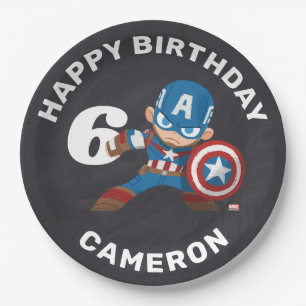 Avengers   Guri Hiru Captain America Birthday Paper Plate