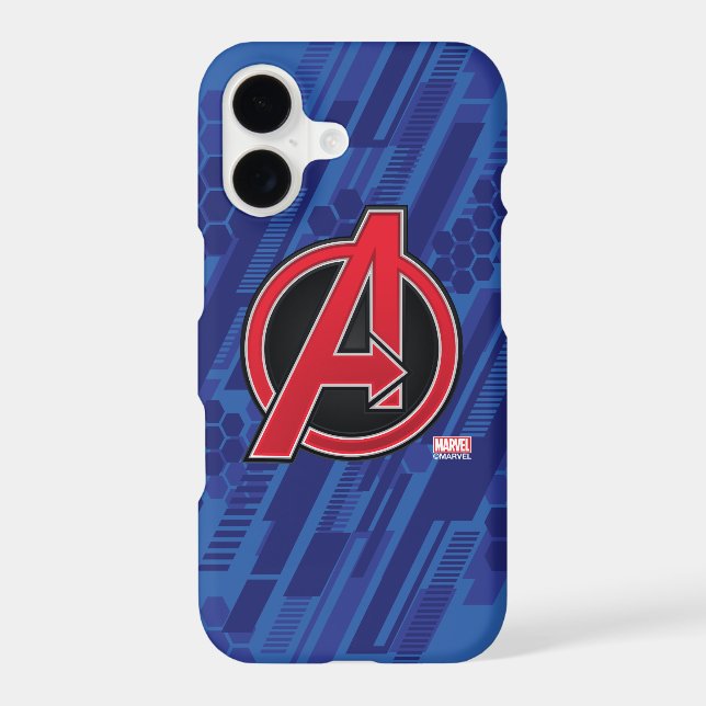 Avengers | High Tech Red Avengers Logo Pattern (Back)