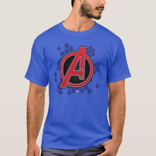Avengers   High Tech Red Avengers Logo Pattern T-Shirt