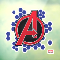 Avengers | High Tech Red Avengers Logo Pattern