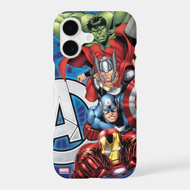 Avengers | High Tech Stacked Group & Logo (Back)