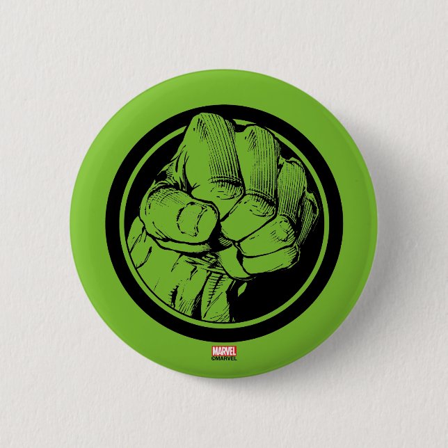 Avengers Hulk Fist Logo 2 Inch Round Button (Front)