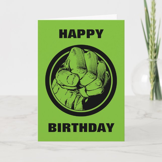 Avengers Hulk Fist Logo Card (Front)