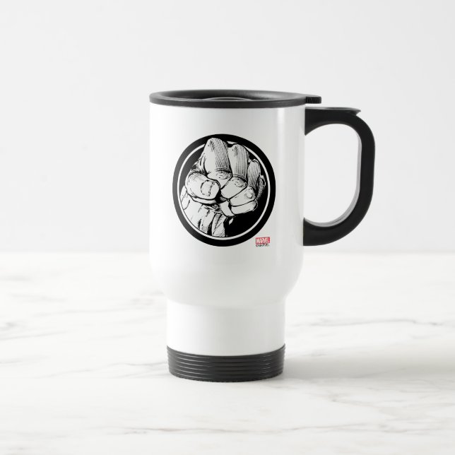 Avengers Hulk Fist Logo Travel Mug (Right)