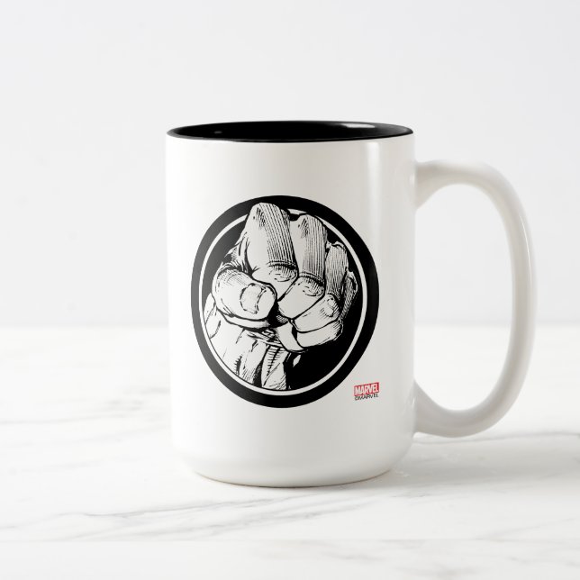 Avengers Hulk Fist Logo Two-Tone Coffee Mug (Right)