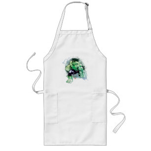 Avengers Hulk Watercolor Graphic Long Apron