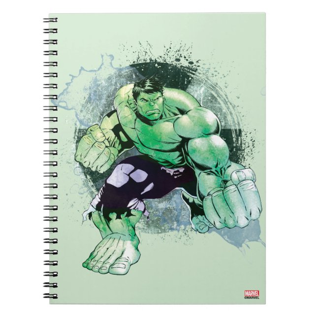 Avengers Hulk Watercolor Graphic Notebook (Front)