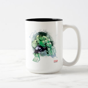 Avengers Hulk Watercolor Graphic Two-Tone Coffee Mug
