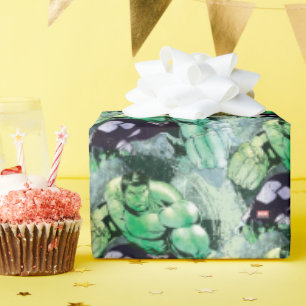 Avengers Hulk Watercolor Graphic Wrapping Paper