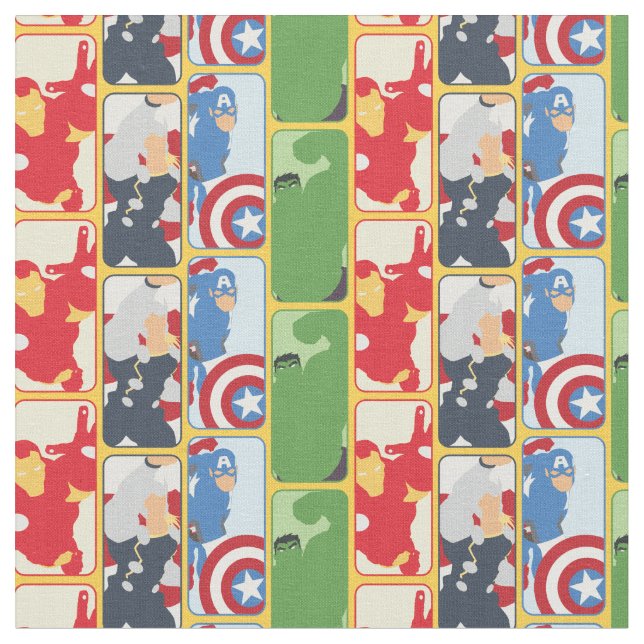 Avengers Iconic Graphic Fabric (Close Up)