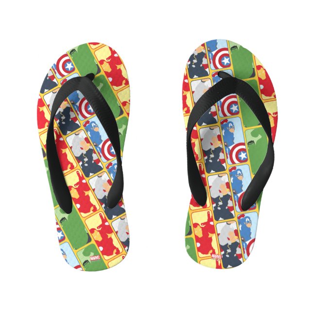 Avengers Iconic Graphic Kid's Flip Flops (Footbed)